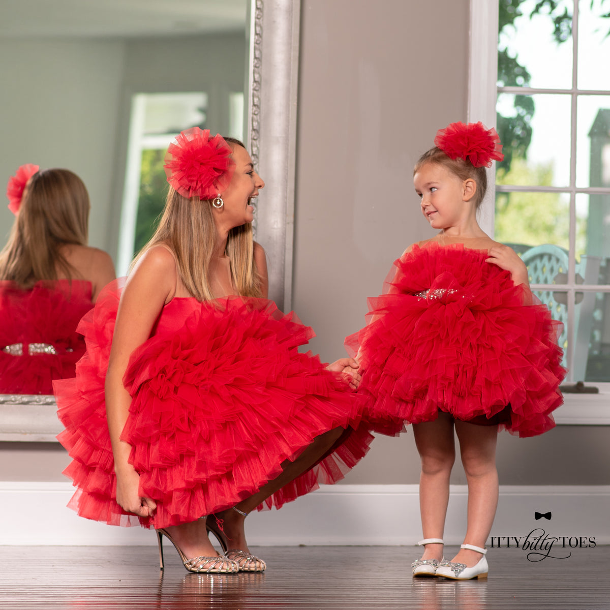 Red Isabela Mommy Dress – Itty Bitty Toes