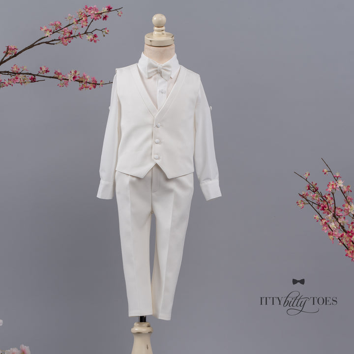 Liam Vest Set (White)