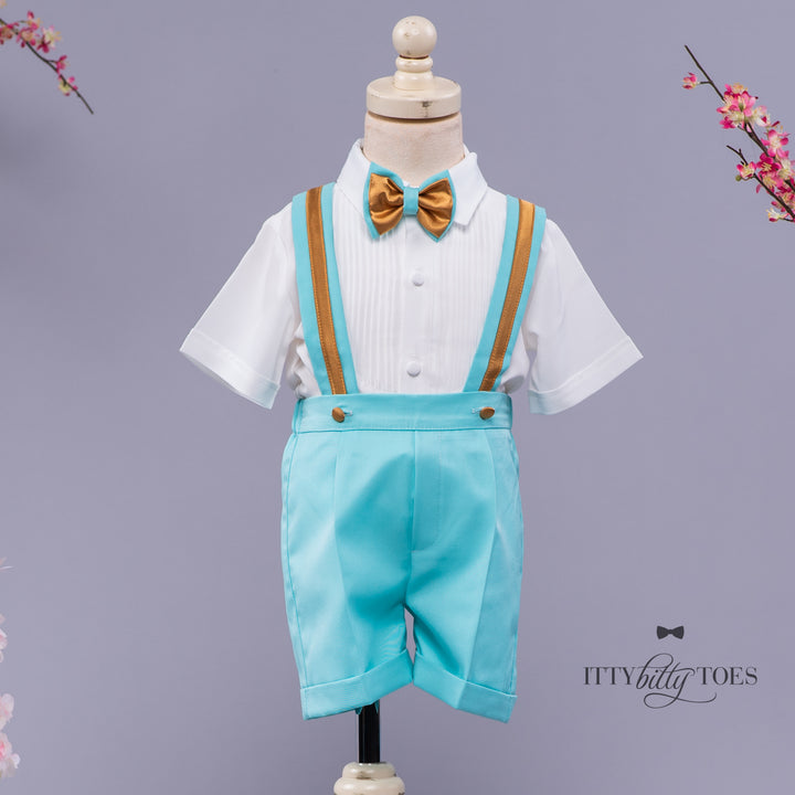 Christiano Shorts Set (Mint & Gold)