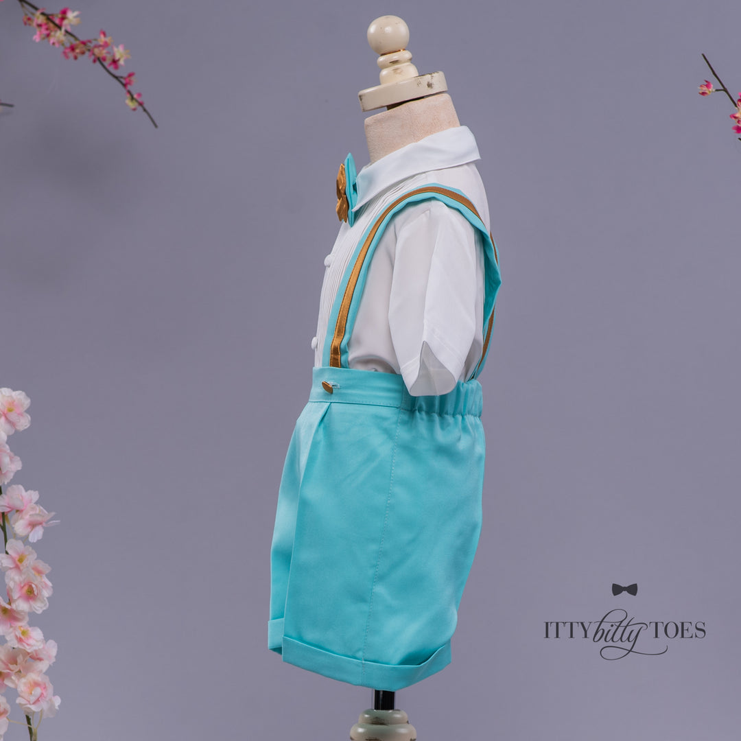 Christiano Shorts Set (Mint & Gold)