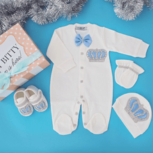 Angel Wings Jewels Set (Baby Blue) - Newborn Set - Itty Bitty Toes