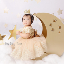 Tisha Dress (Gold) - Couture - Itty Bitty Toes