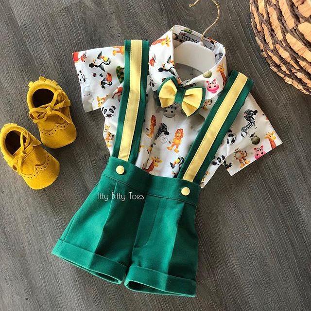 Animal Kingdom Suspender Set - Couture - Itty Bitty Toes