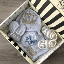 Angel Wings Jewels Set (Solid Blue) - Newborn Set - Itty Bitty Toes