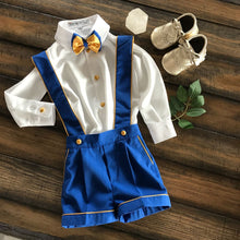 Charlie Shorts Set (Royal Blue & Gold) - Couture - Itty Bitty Toes