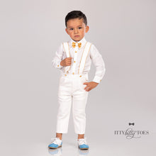 Charlie Pants Set (White & Gold)