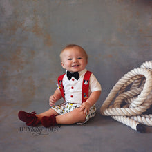 Mickey Mouse Inspired Suspenders Set - Couture - Itty Bitty Toes