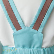 Christiano Suspenders Set (Mint & Brown) - Couture - Itty Bitty Toes
