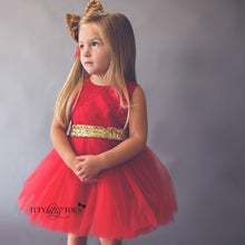 Princess Aisha Dress (Red) - Couture - Itty Bitty Toes