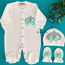 Crown Jewels Set (Mint) - Newborn Set - Itty Bitty Toes