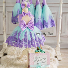 Princess Demi Dress (Teal & Purple) - Couture - Itty Bitty Toes