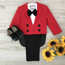 Charles Suit (Red & Black) - Couture - Itty Bitty Toes