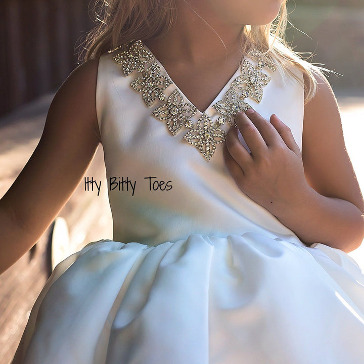 Mia Bella Gown (White) - Couture - Itty Bitty Toes