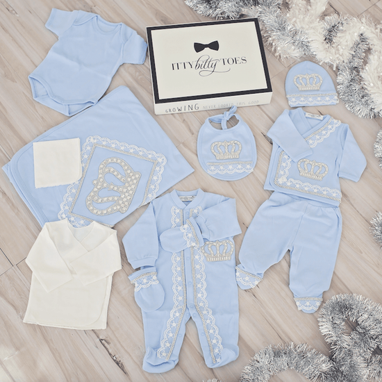 Blue Prince 10 Piece Newborn Set Itty Bitty Toes