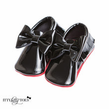 Red Bottom Moccs (Black Bow) - Shoes - Itty Bitty Toes