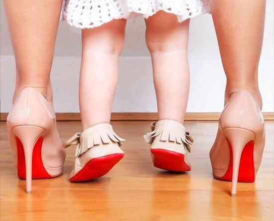 Baby shoes with red bottoms deals